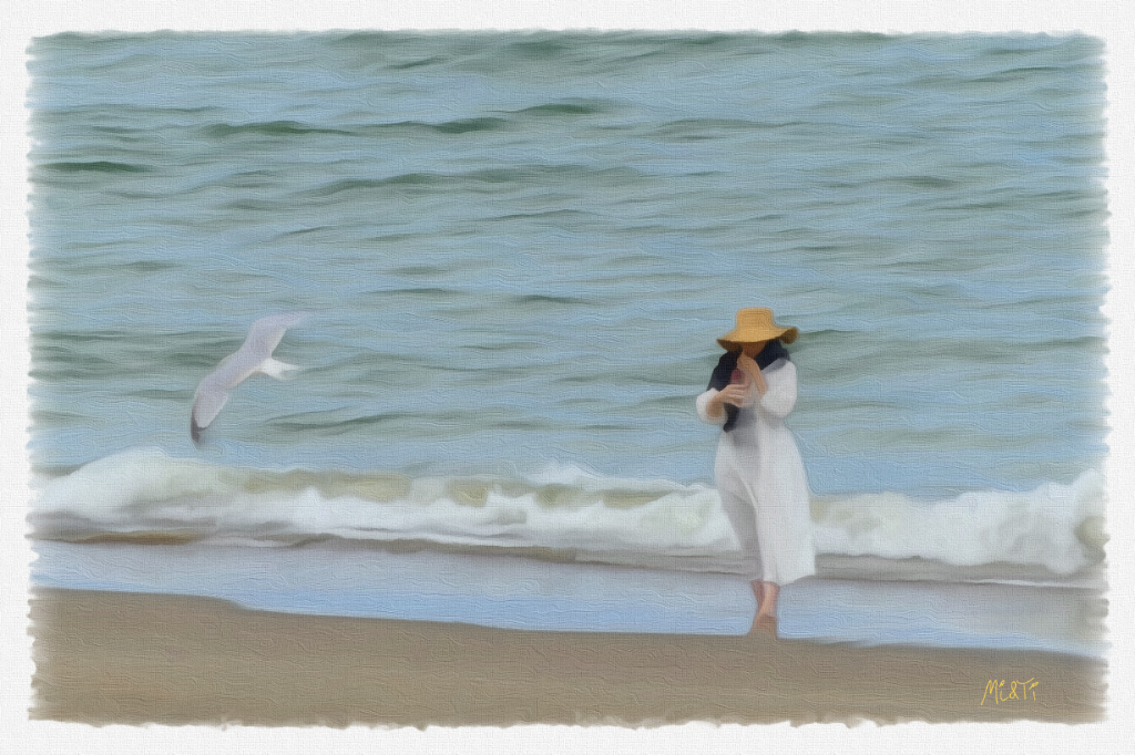 la jeune fille au bord de l'eau